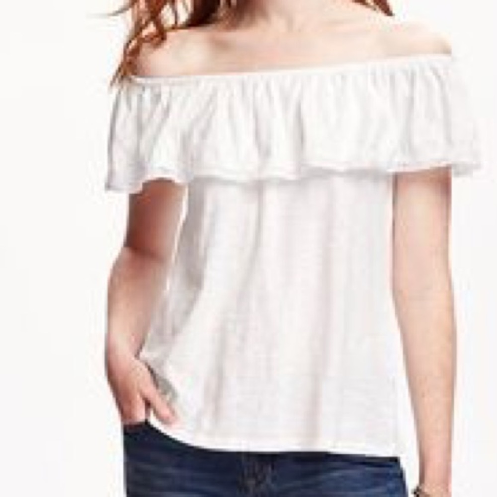 Old Navy Lace Off the Shoulder Flowy Top
